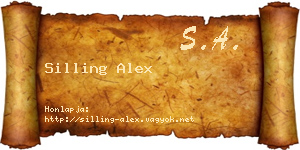 Silling Alex névjegykártya